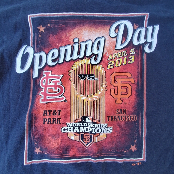 San Francisco Giants 2013 Opening Day 2XL Tee In Good Used Cond. AT&T Park. - Picture 2 of 10